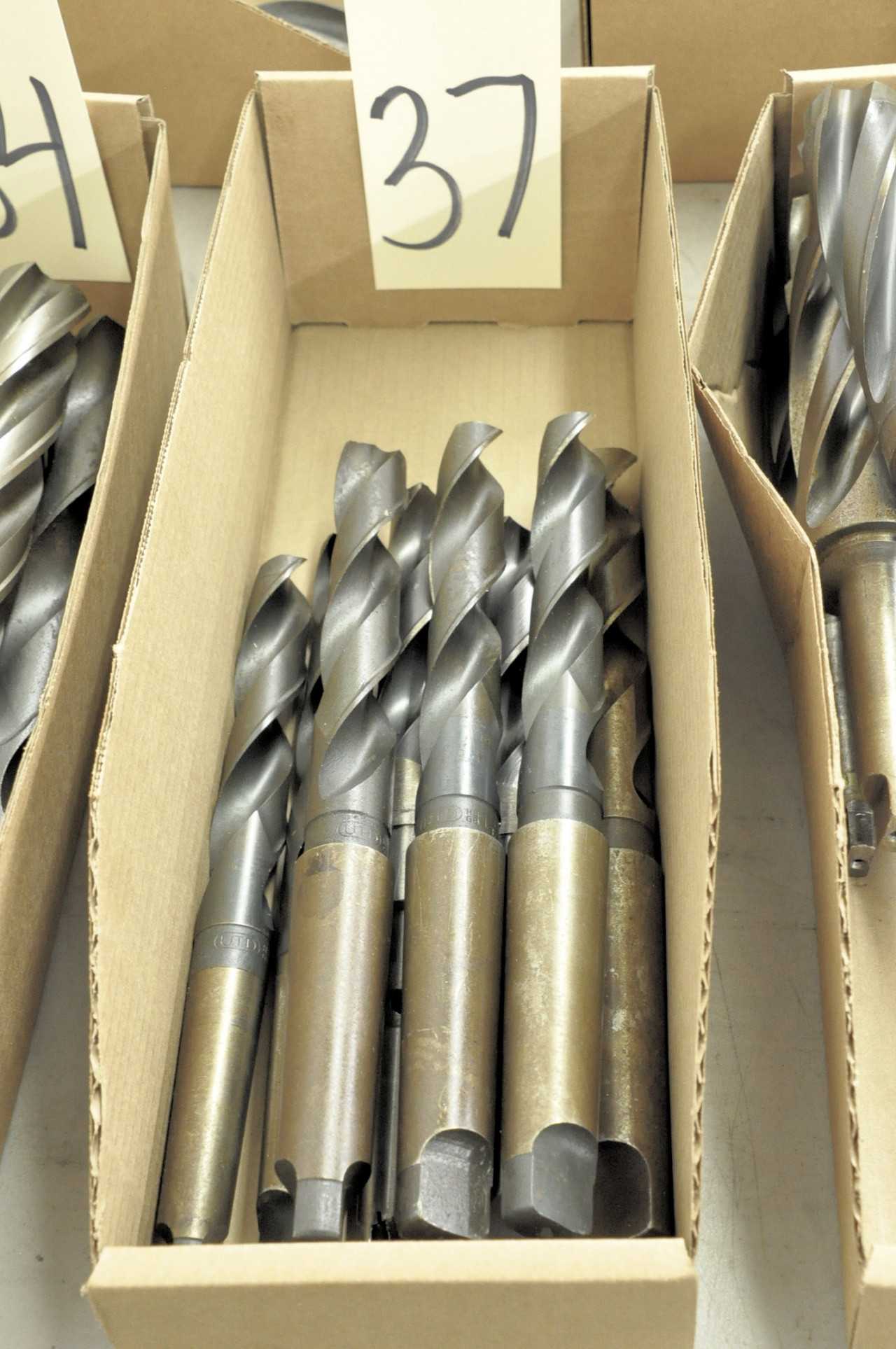 Lot-(8) Large Tapered Shank Drills in (1) Box - ELECTRIC POWER TOOLS