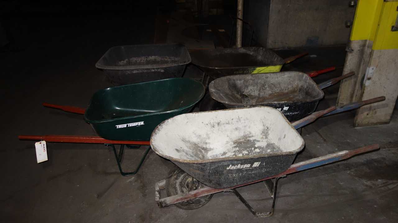 LOT OF 5 WHEELBARROWS - MISCELLANEOUS