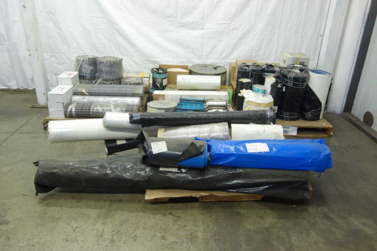 4 PALLETS OF ASSORTED CONVEYOR PARTS AND ACCESSORIES - CONVEYORS