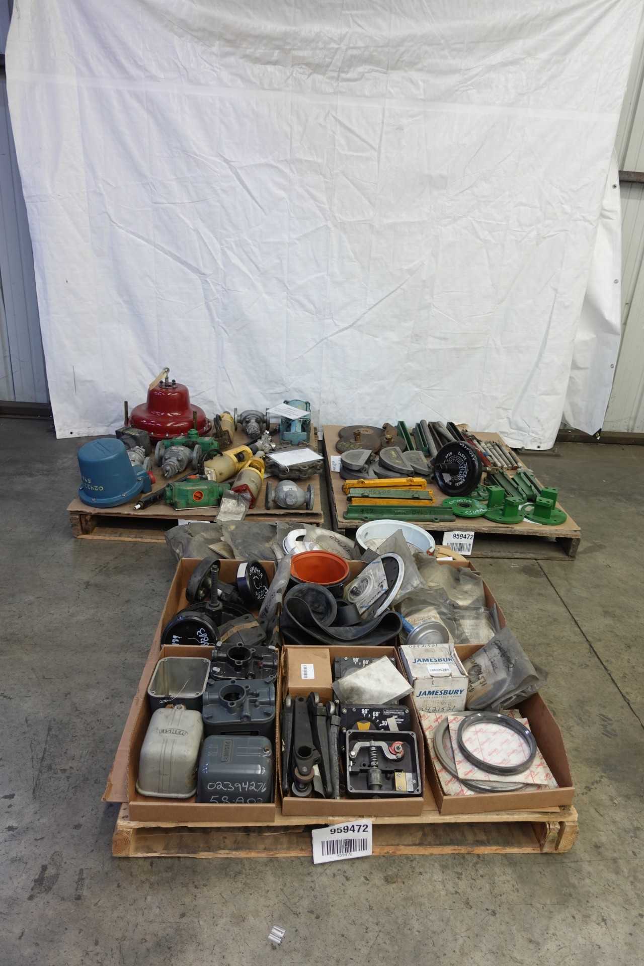 3 PALLETS OF ASSORTED VALVES AND VALVE PARTS - VALVES