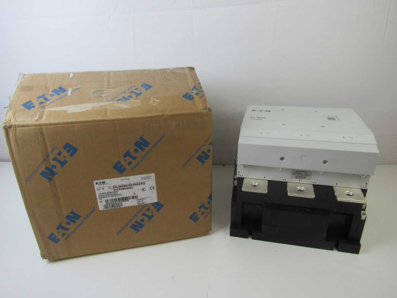 (1) Eaton XTCE580N22A Contactor Type XT 3P 630A 110-250V 40/60Hz N Frame 2NO 2NC Box Of 1 110/120VAC - CONTACTORS