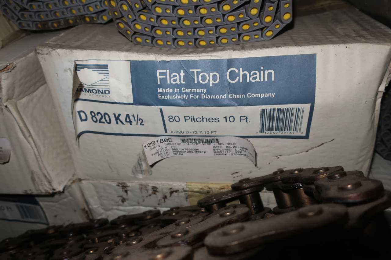 4 PALLETS OF ASSORTED CONVEYOR BELTS AND CHAINS - POWER TRANSMISSION
