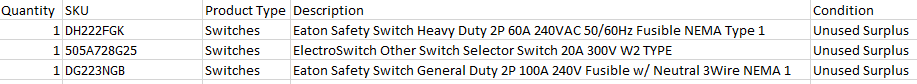 Quantity of 3x Assorted Switches - HAND TOOLS Quantity of 3x Assorted Switches - HAND TOOLS