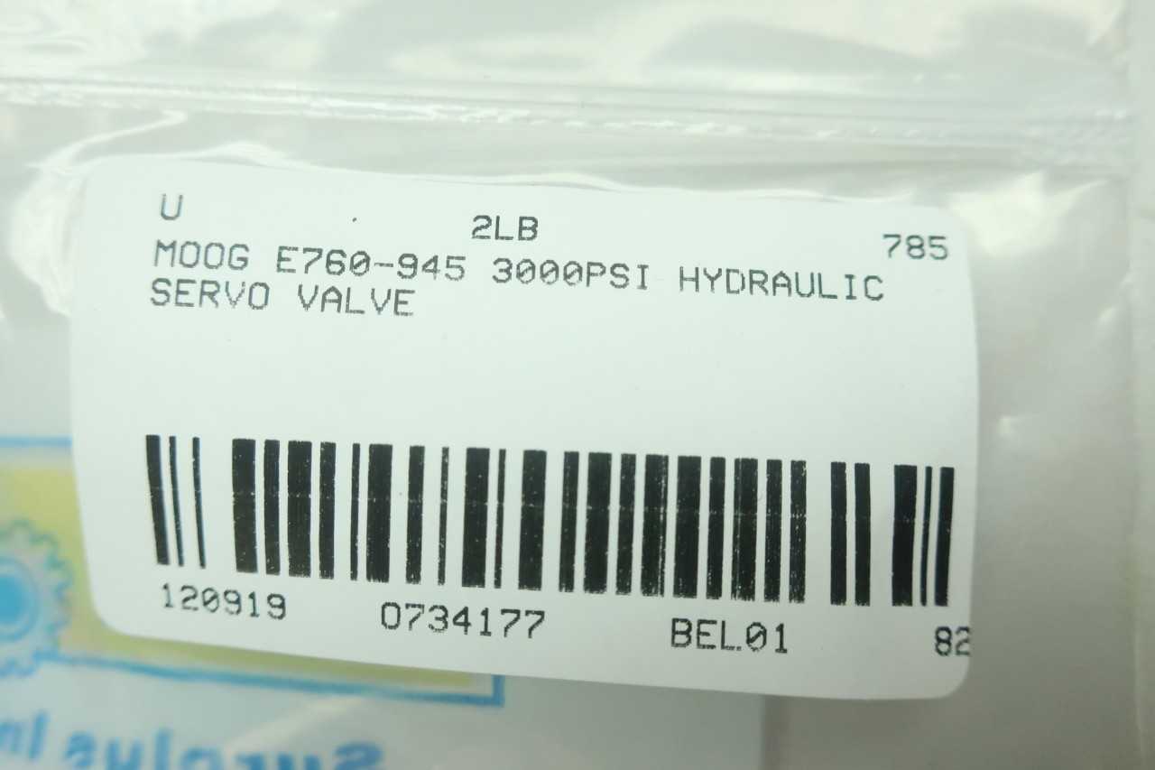 MOOG E760-945 3000PSI HYDRAULIC VALVE - VALVES