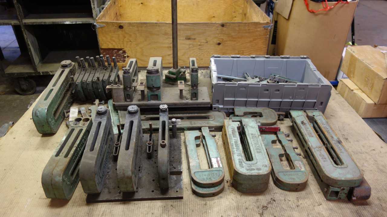 LOT OF ASSORTED UNIPUNCH STRIPPIT C FRAME PUNCHES - TOOLING FOR PRESSES