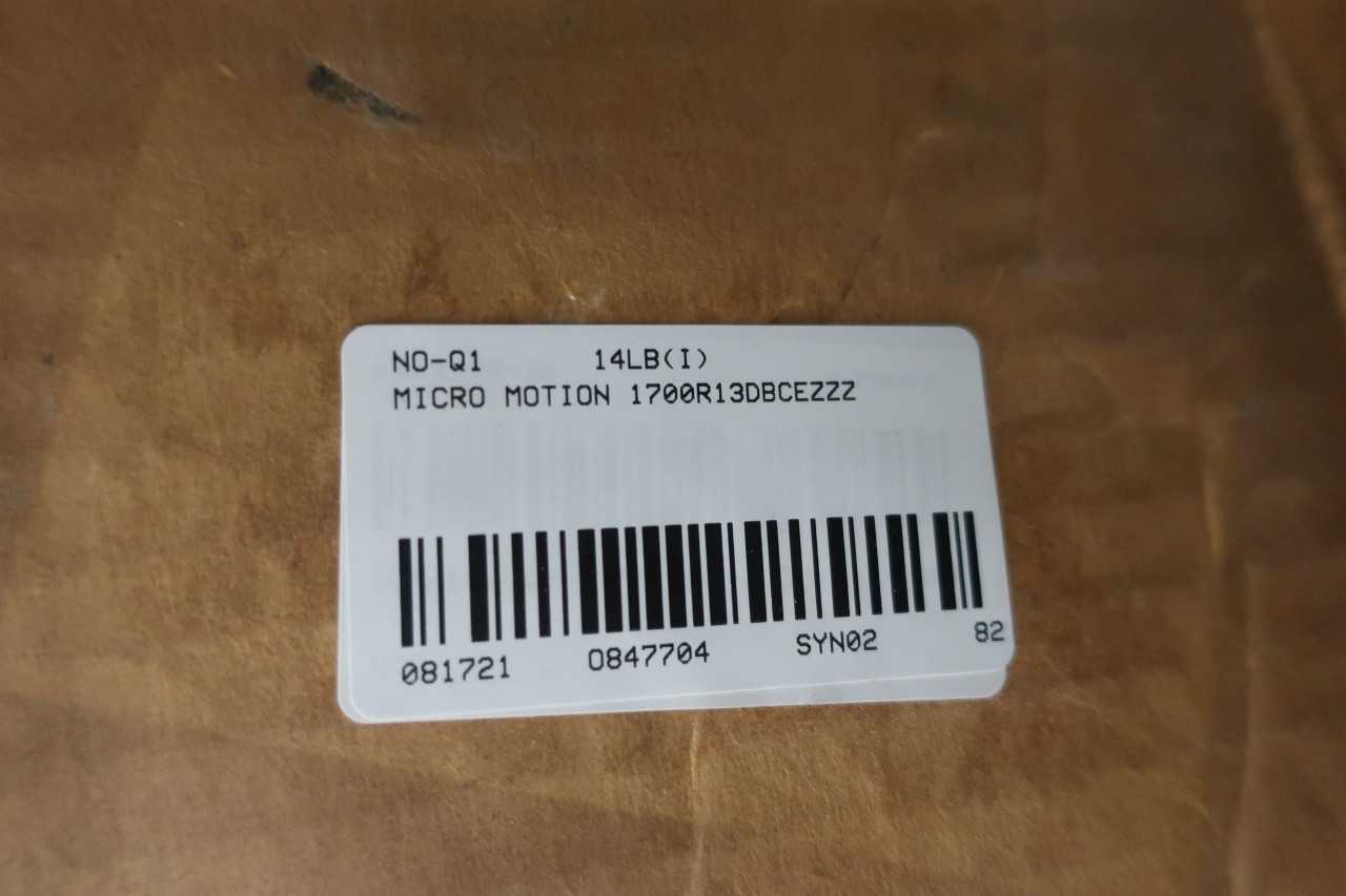 MICRO MOTION 1700R13DBCEZZZ MICRO MOTION TRANSMITTER - INSTRUMENTATION