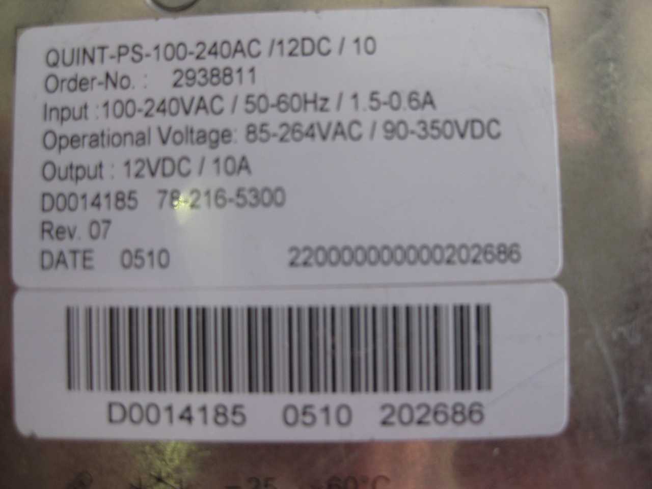 PHOENIX POWER SUPPIES (QTY 5 ) - ELECTRICAL COMPONENTS