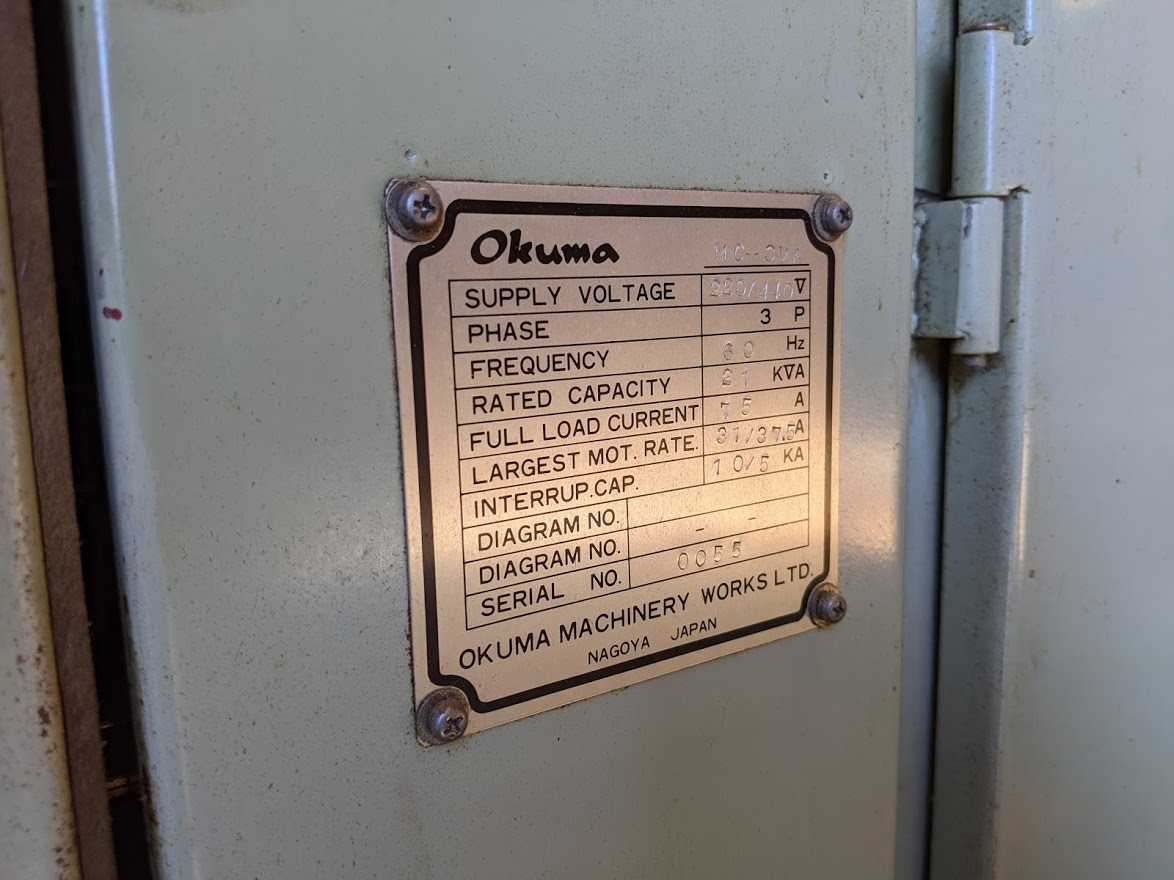 Okuma MC3VA CNC Machining Center - CNC MACHINING CENTERS