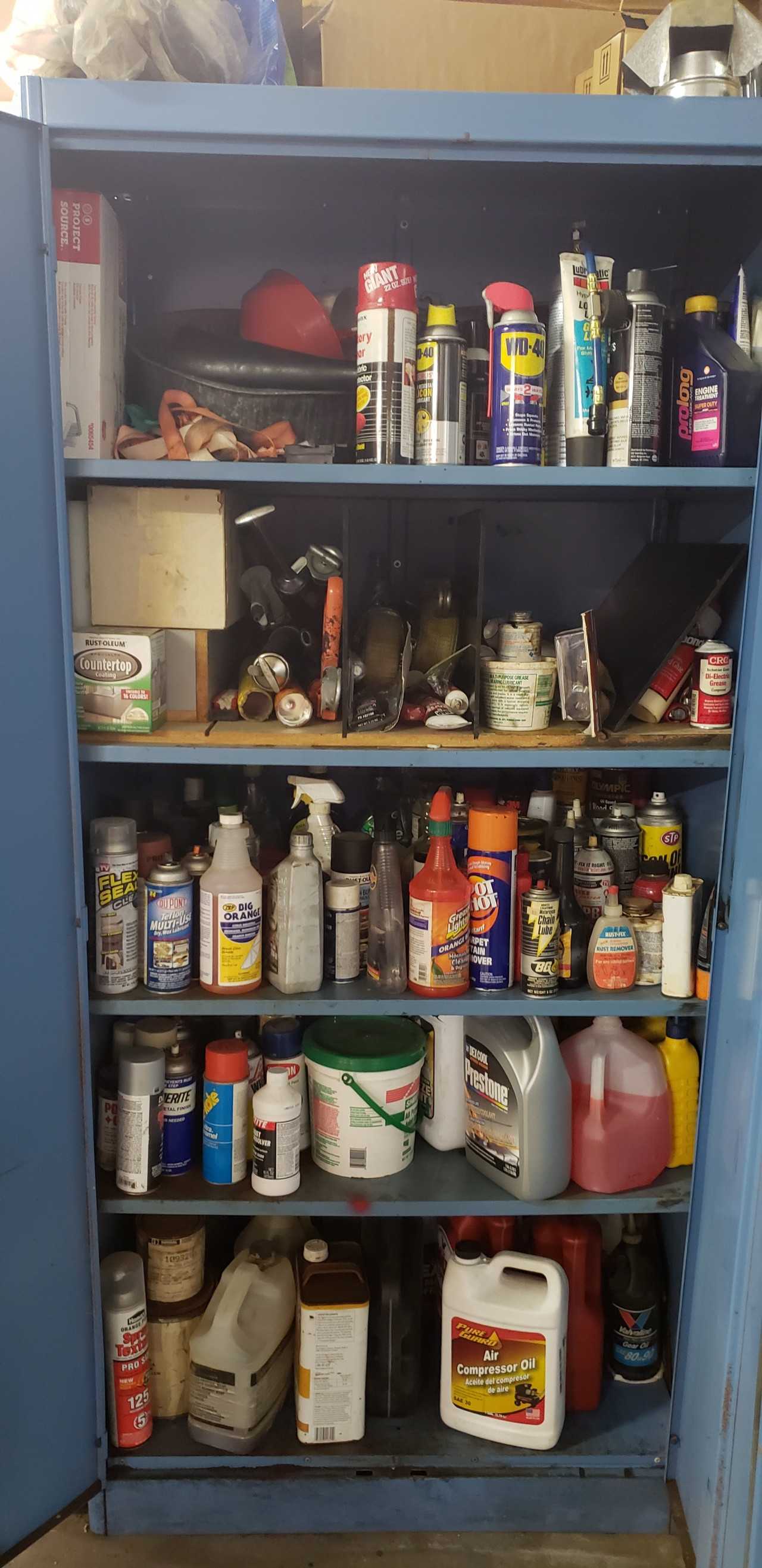 Tall Chemical Cabinet w/ Misc Items - MISCELLANEOUS