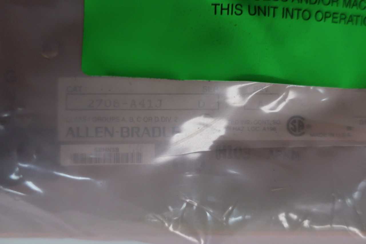 ALLEN BRADLEY 2706-A41J DATALINER OPERATOR INTERFACE REV A SER D - AUTOMATION & CONTROLS