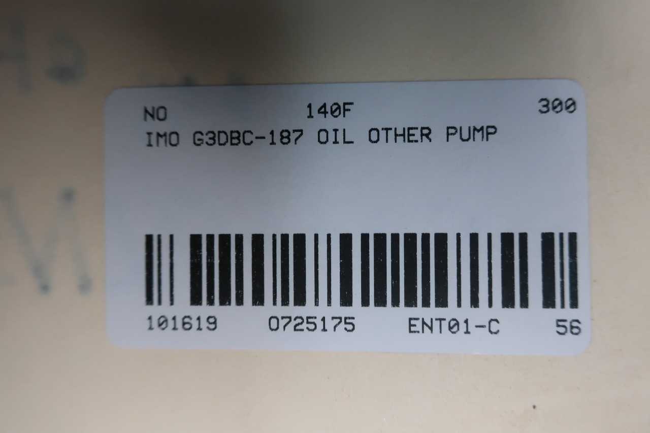IMO G3DBC-187 1-1/2IN 1-1/8IN NPT HYDRAULIC SCREW PUMP - PUMPS
