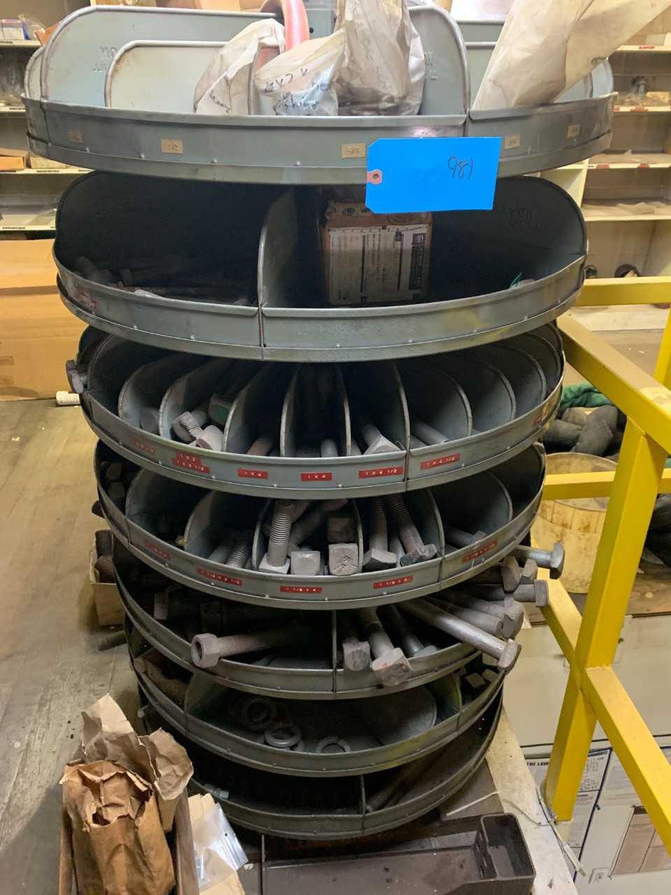 Large Bin of large Nuts and Bolts - INDUSTRIAL PARTS