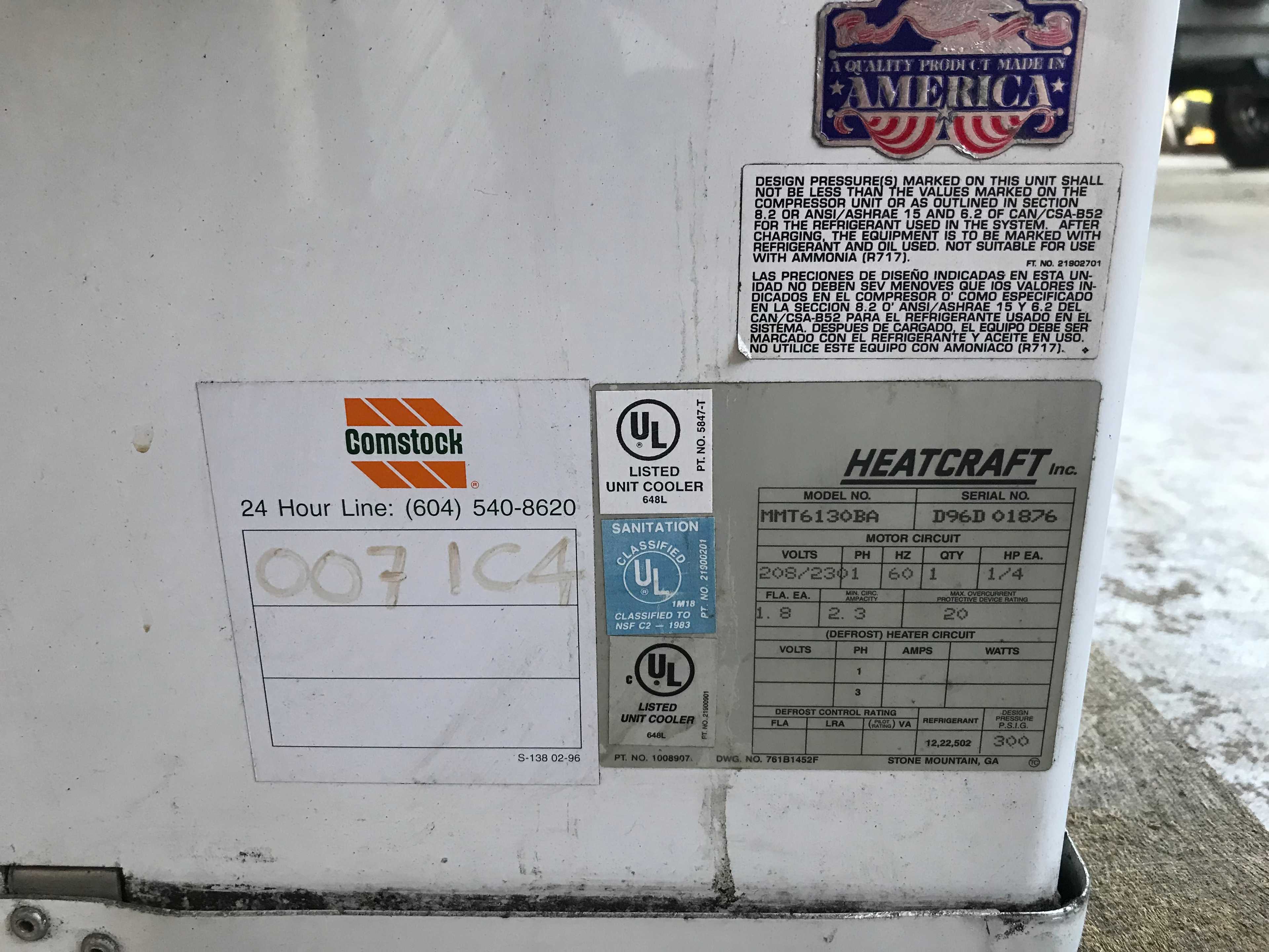 Lot of 2 Heatcraft MMT6130BA Chillers - CONSTRUCTION