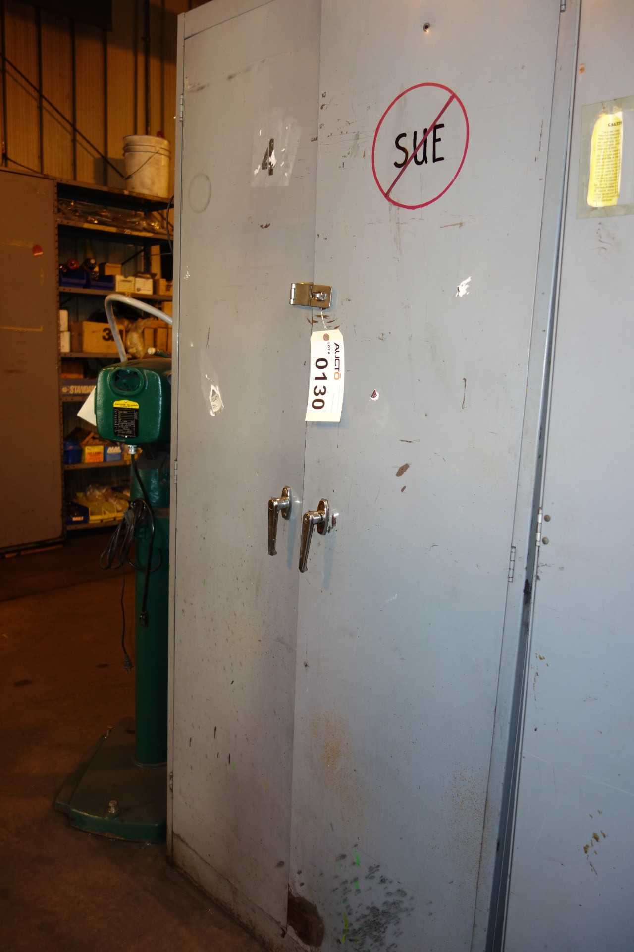 CONTENTS WITH CABINET, SAFETY & CLEANING SUPPLIES - TOOL STORAGE