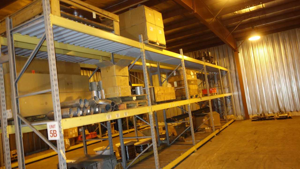 CONTENTS OF 2 RACK ROWS, STEEL REPLACEMENT PARTS (EXCLUDES RACK COLUMN OF WIRE) - SHELVING