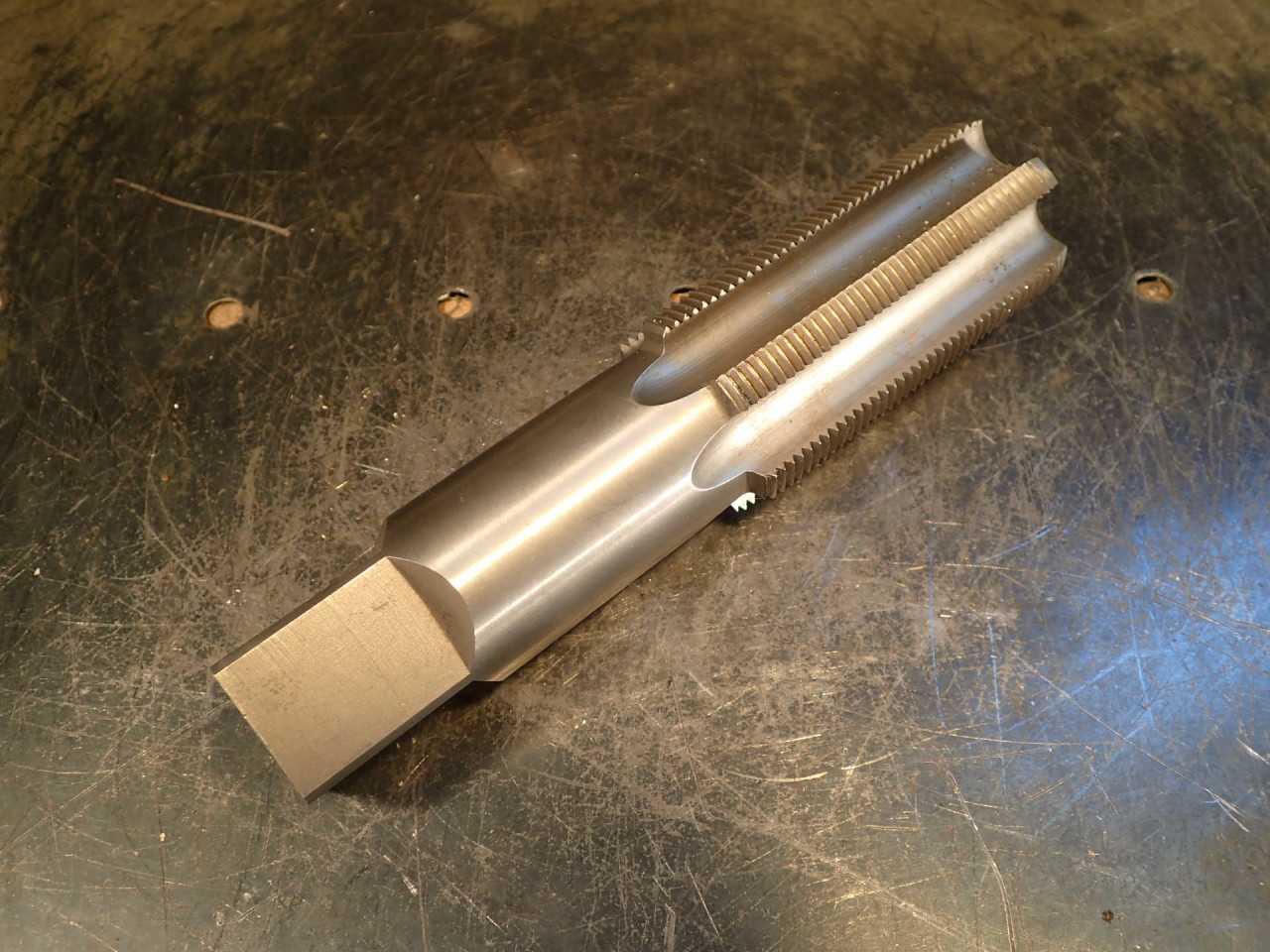 1-5/8" -12 UNF NF Hand Thread Tap: 6-Flute, 3" Long Flutes, 6-3/4" OAL - HOLEMAKING TOOLS
