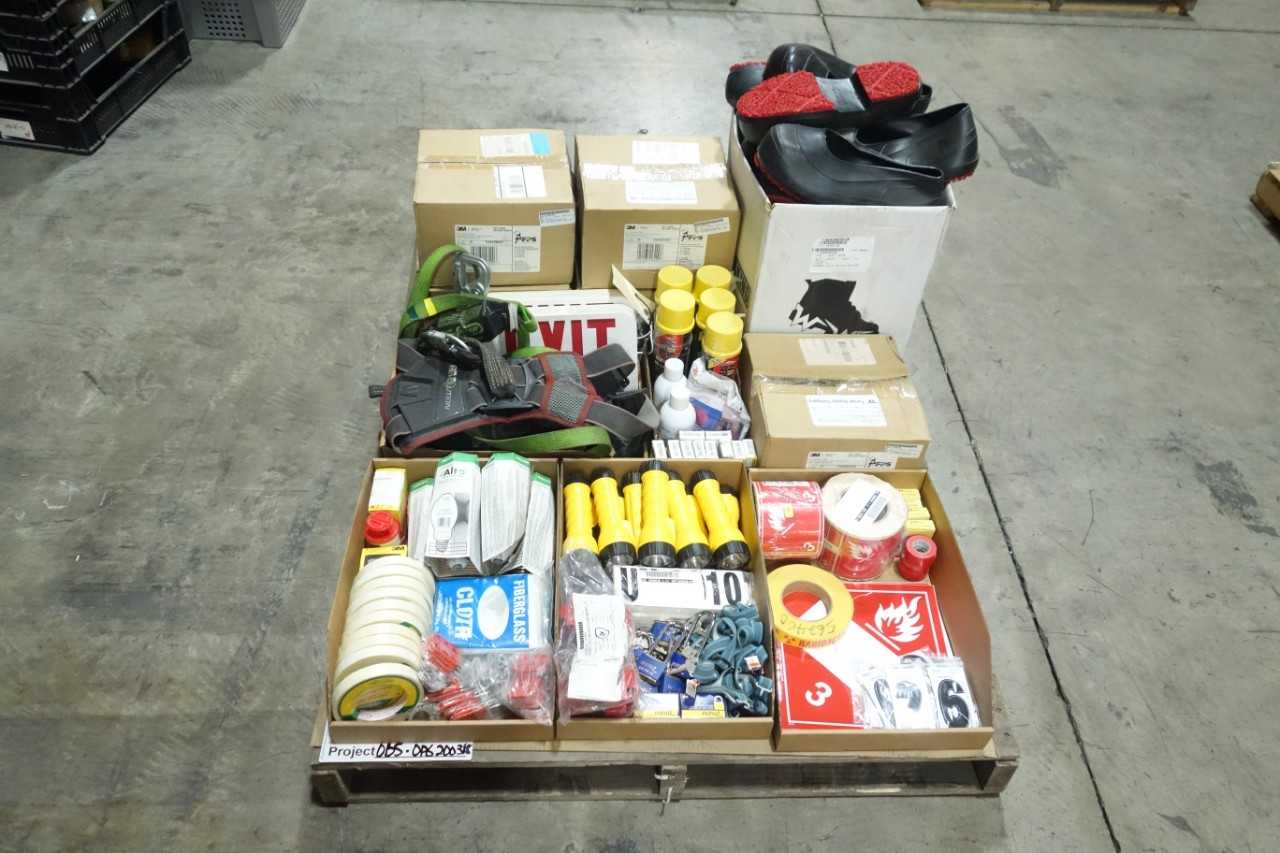 PALLET OF SAFETY SUPPLIES - SAFETY EQUIPMENT