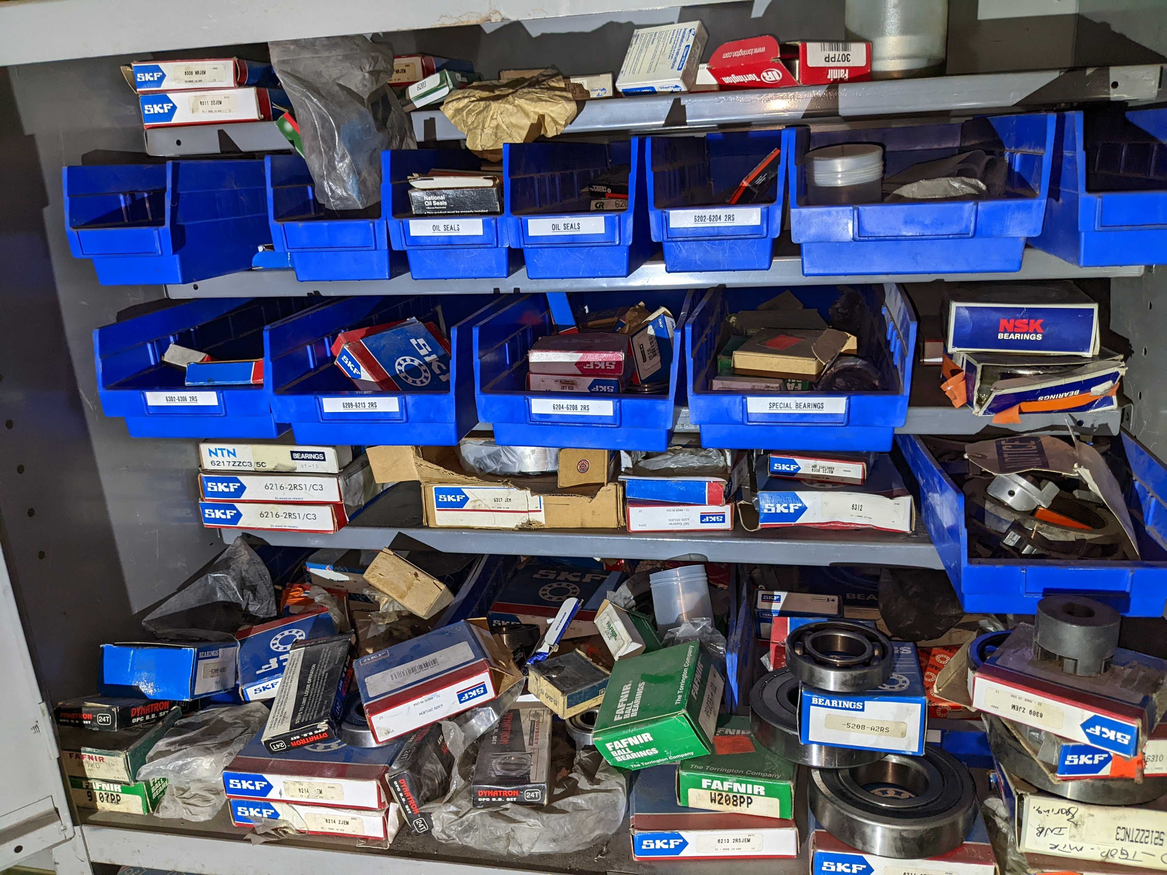 CONTENTS OF TWO CABINETS - INDUSTRIAL PARTS