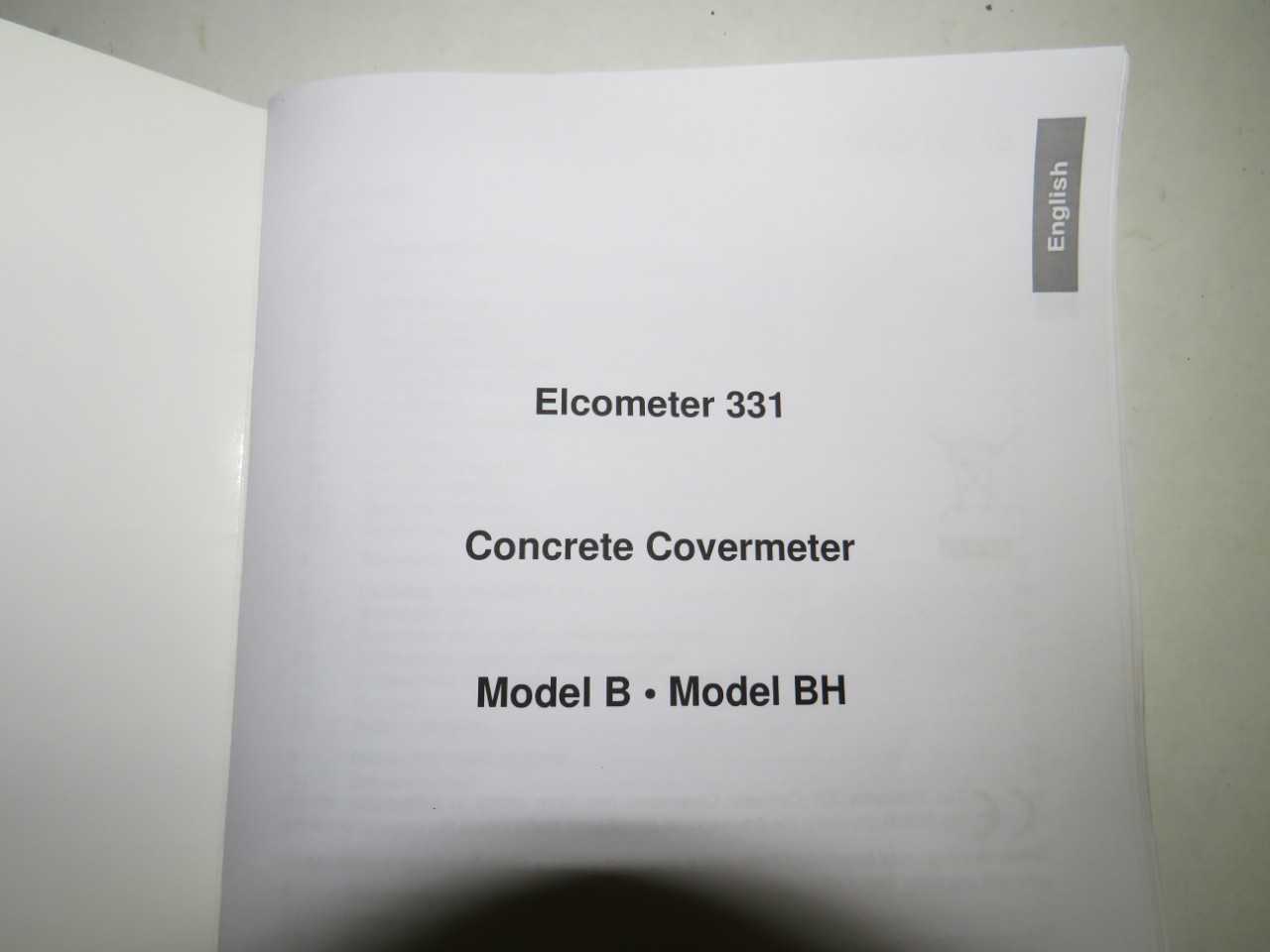 ELCOMETER 331CONCRETE COVERMETER MODEL B / BH KIT - INSTRUMENTATION