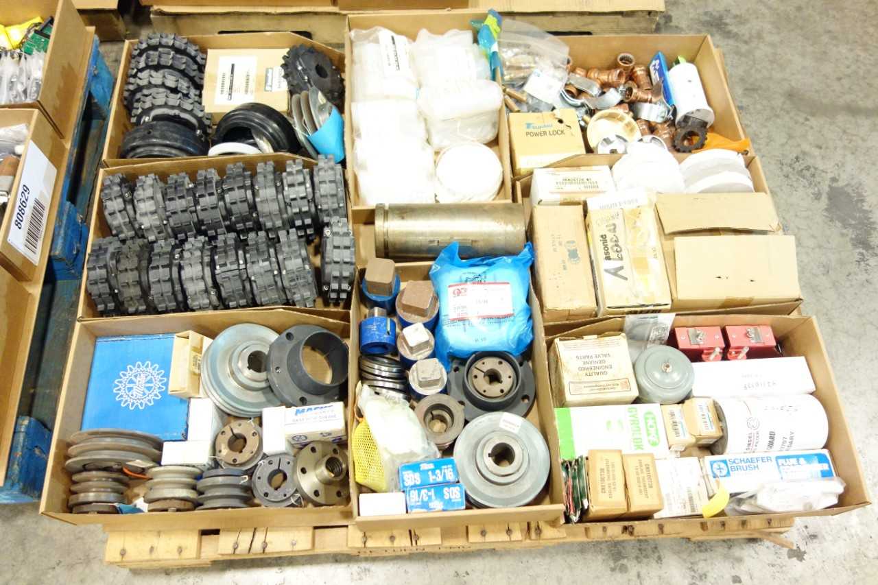 4 PALLETS OF ASSORTED MISCELLANEOUS INDUSTRIAL SURPLUS - ELECTRICAL COMPONENTS