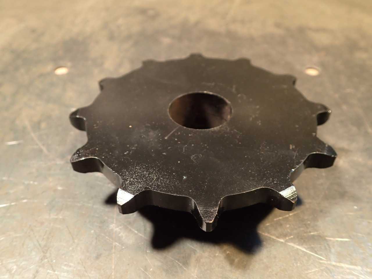 H922 Type B 5/16” Wide B504 Block Chain Sprocket: 12 Teeth 1" Smooth Bore, NOS - ROLLER CHAIN