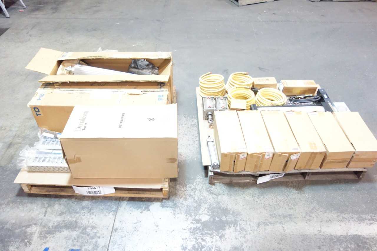 2 PALLETS OF ASSORTED PNEUMATIC CYLINDERS, FILTERS, LUBRICATOR,HOSE,VALVES - VALVES