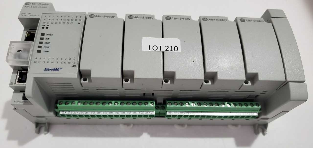 Allen Bradley Micro 850  2080-LC50-48AWB PLC - AUTOMATION & CONTROLS