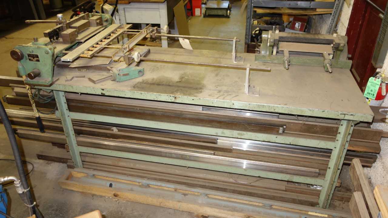 PECK STOW & WILCOX PX34-A 16 GAUGE SOFT STEEL HAND BRAKE BENDER TABLE - PIPE & TUBE BENDERS