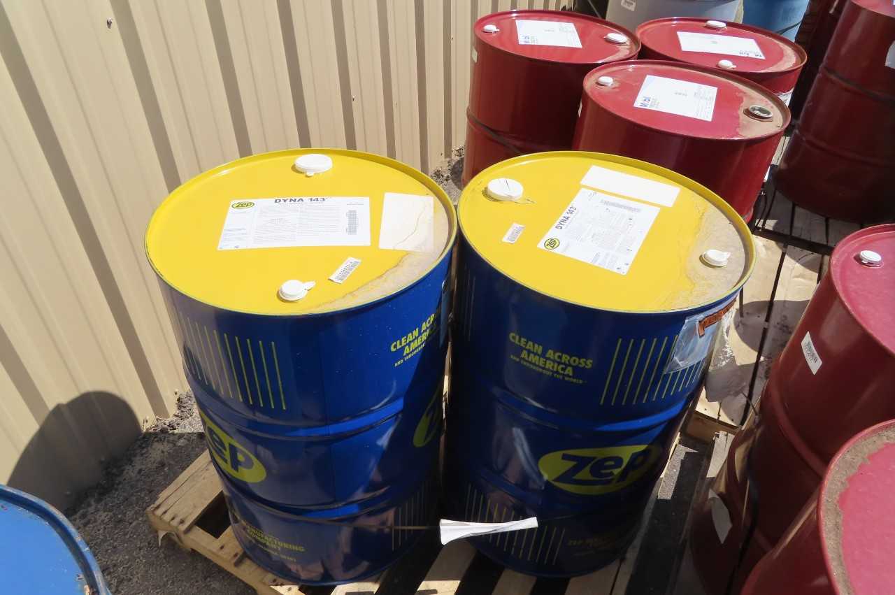 16 PALLETS OF ASSORTED MOBIL ONE, SHELL, ZEP LUBRICANTS, OIL, CLEANING SOLVENTS - HAND TOOLS