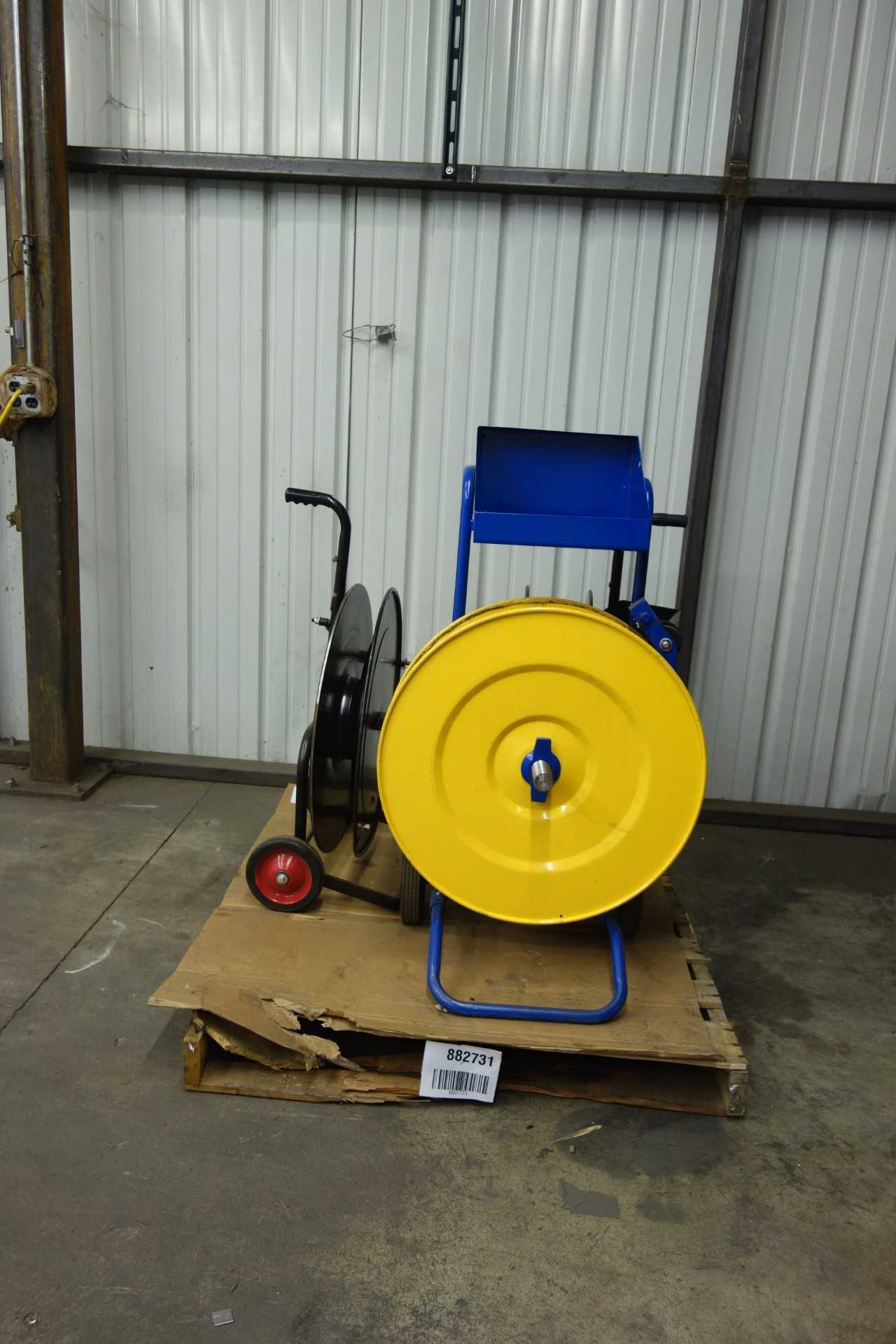 LOT OF 3 STANDARD DUTY BANDING CARTS - MATERIAL HANDLING