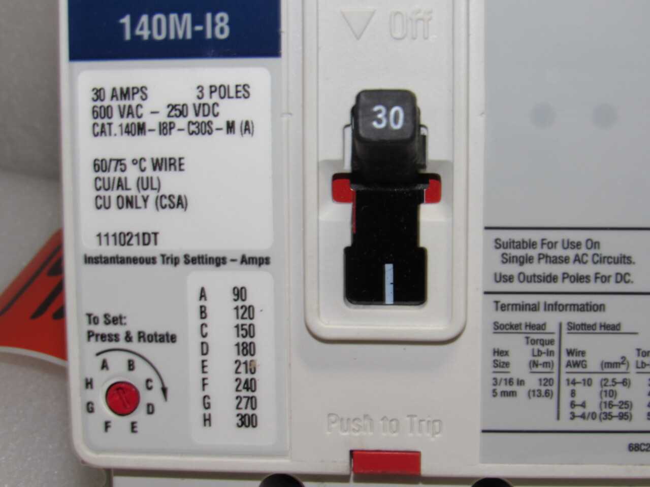 Allen Bradley Breakers - CIRCUIT BREAKERS