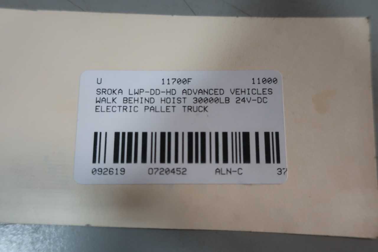 SROKA LWP-DD-HD WALK BEHIND HOIST 30000LB 24V-DC - LIFTING EQUIPMENT