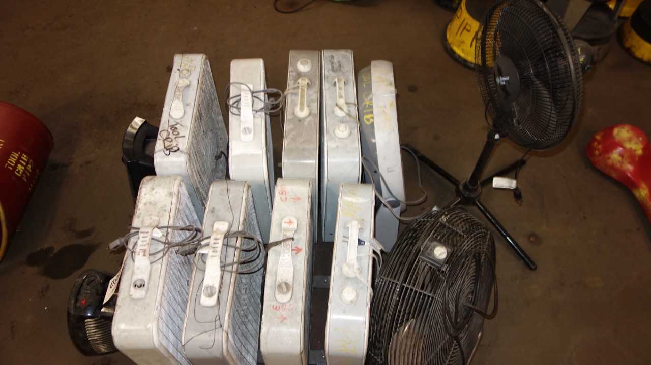 ASSORTED LOT OF BOX FANS - MATERIAL HANDLING