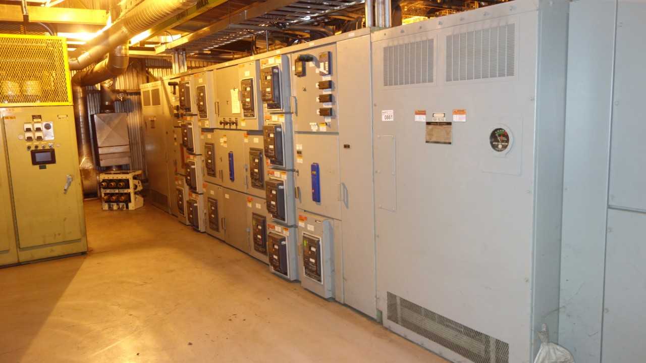 GENERAL ELECTRIC SWITCHGEAR CABINET (BREAKERS NOT INCLUDED, ALL ELECTRICAL, TRANSFORMERS, CABLES INCLUDED)  DELAYED REMOVAL - CONTROL TRANSFORMERS