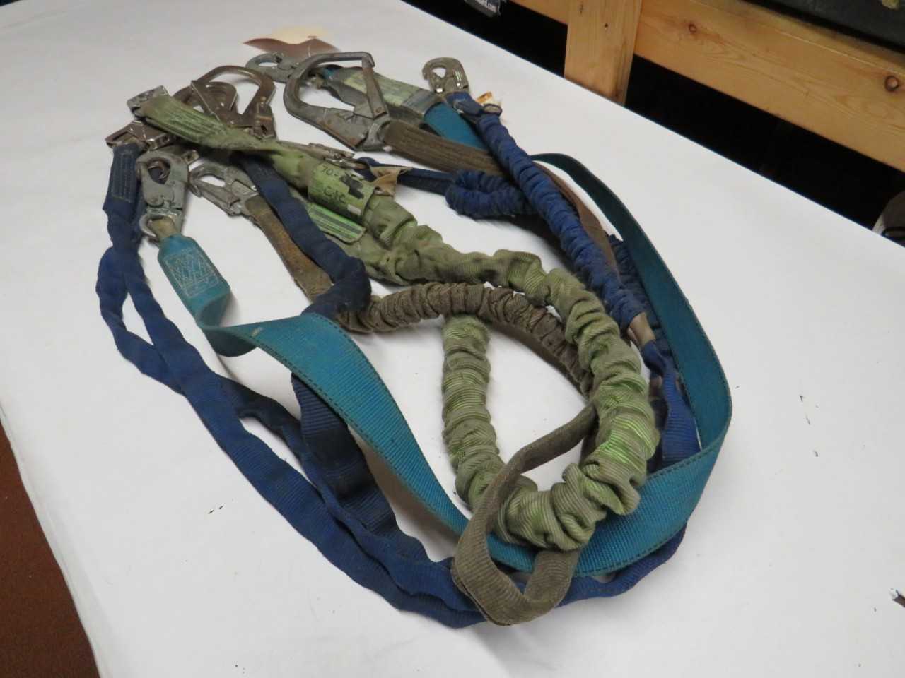 LOT OF 5 ASSORTED NORTH & MILLER DURAFLEX, 310 LBS. SPPW2-6 SAFETY LANYARD - SAFETY EQUIPMENT