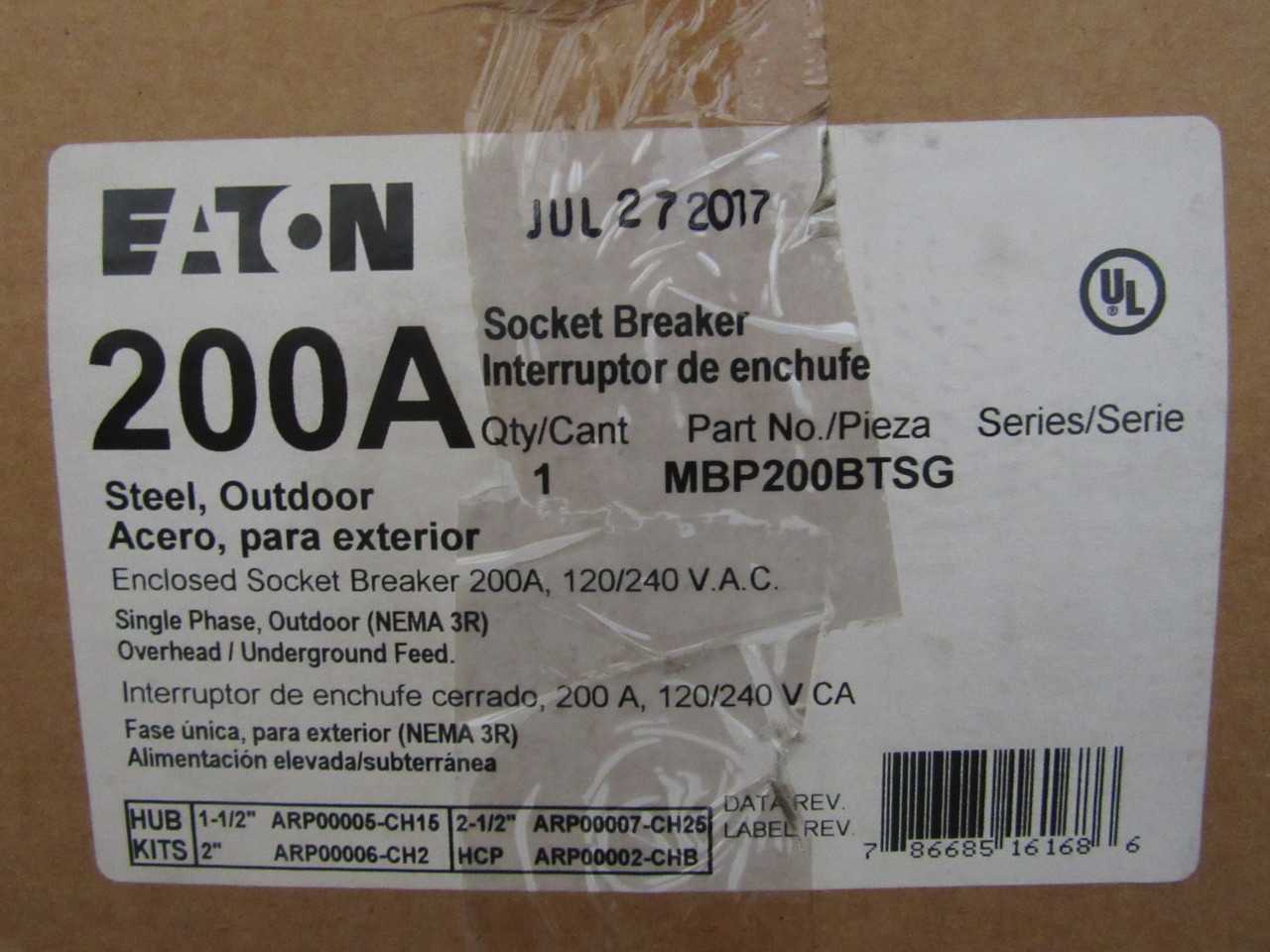 Quantity of 2x MBP200BTSG Electrical Panel/Loadcenter/Switchboards - ELECTRICAL COMPONENTS Quantity of 2x MBP200BTSG Electrical Panel/Loadcenter/Switchboards - ELECTRICAL COMPONENTS