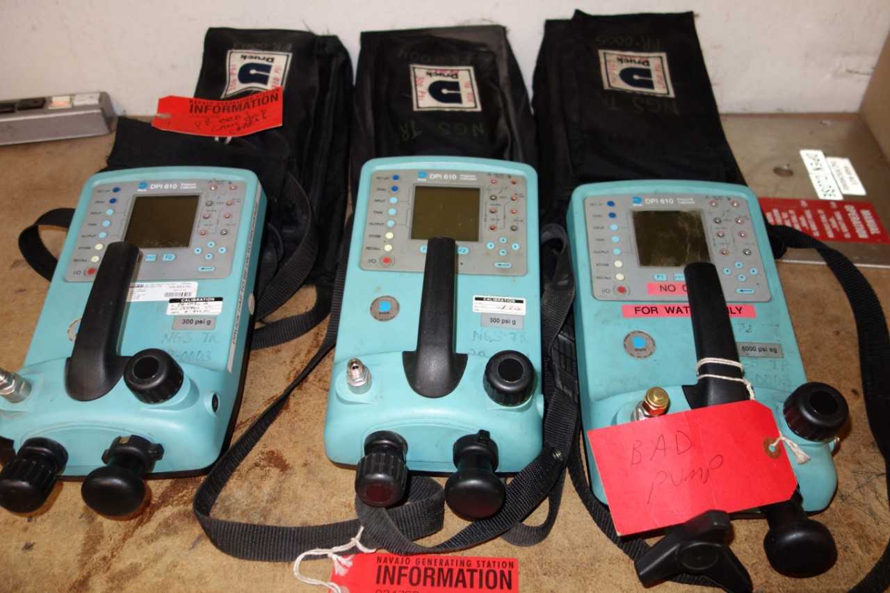 Lot of 3 Repairable Druck DPI 610 Pressure Calibrator - ELECTRIC POWER TOOLS