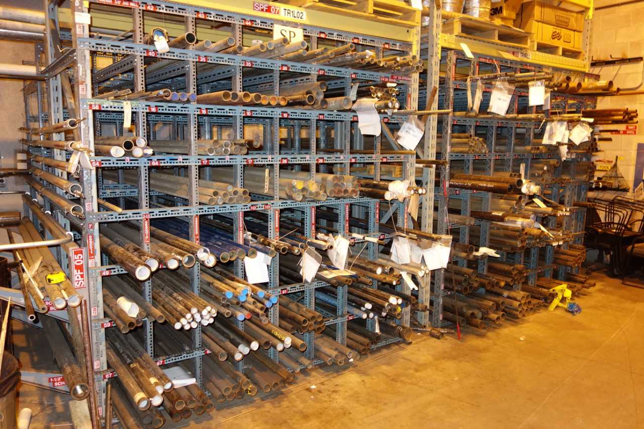 CONTENTS OF 2 RACKING SECTIONS, BOILER TUBES - INDUSTRIAL PARTS