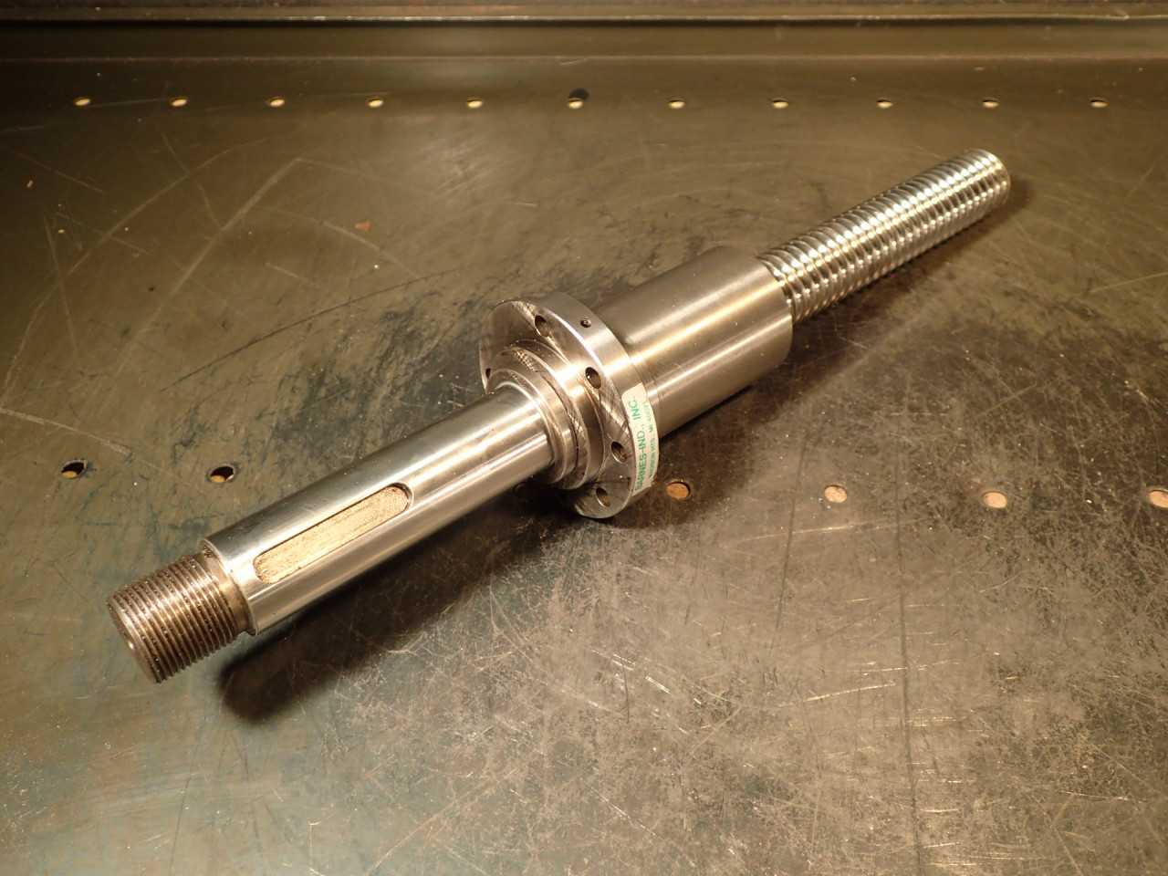 Barnes Industries Ball Screw: 5mm Pitch, 150mm Travel, 25mm x 1.5 End Thread USA - MACHINING ACCESSORIES & TOOLING