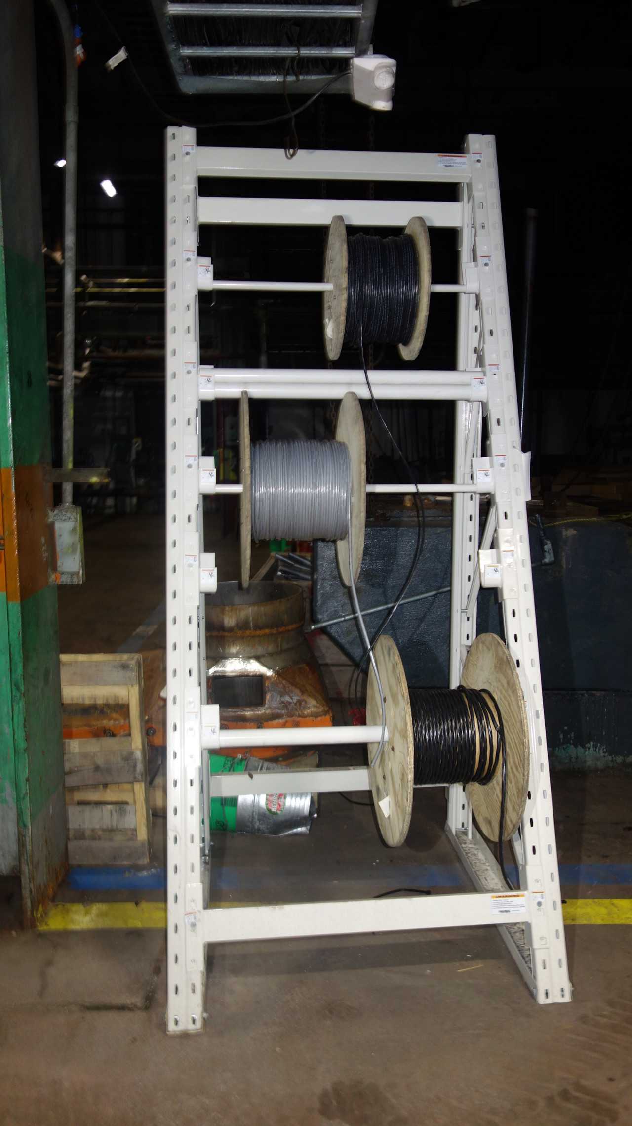 LOT OF 2 A-FRAME RACKS WITH WIRE SPOOLS - MISCELLANEOUS