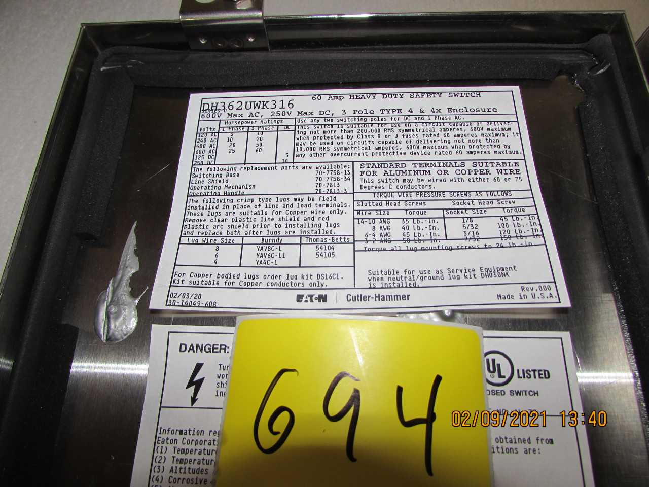 Eaton Safety Switches - SAFETY EQUIPMENT