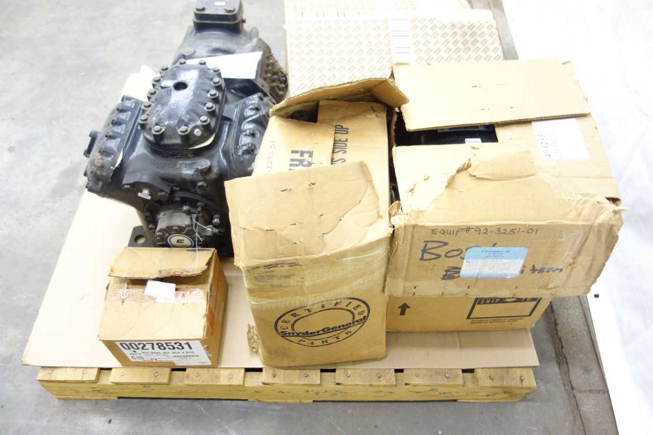 1 PALLET OF ASSORTED AIR COMPRESSOR PARTS AND ACCESSORIES - AIR COMPRESSORS