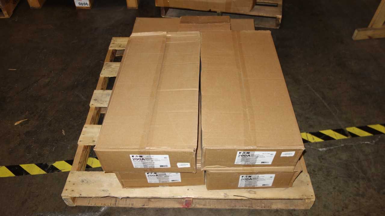 1 PALLET OF EATON 200A, 125A METER SOCKET BREAKER PANELS - CIRCUIT BREAKERS