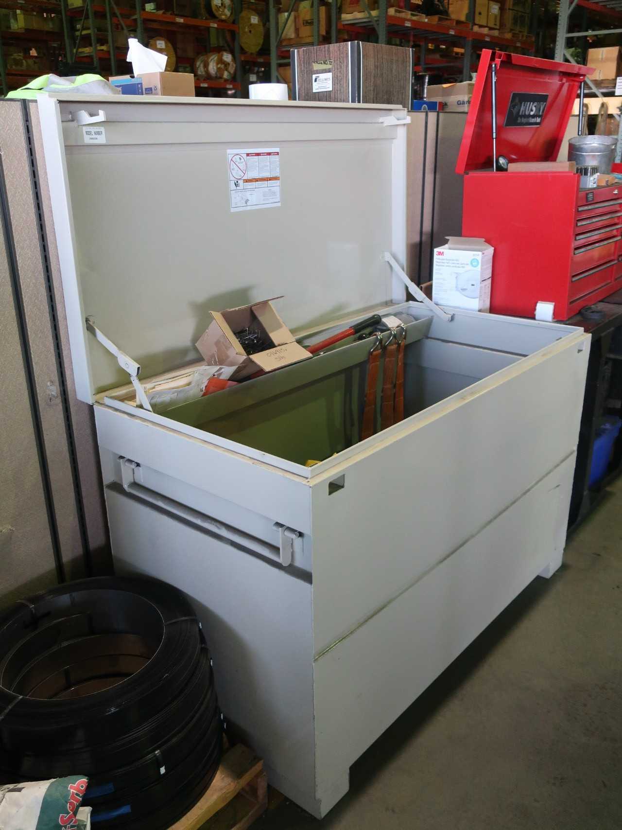 Rolling job box with cleaning supplies - PLANT & FACILITY