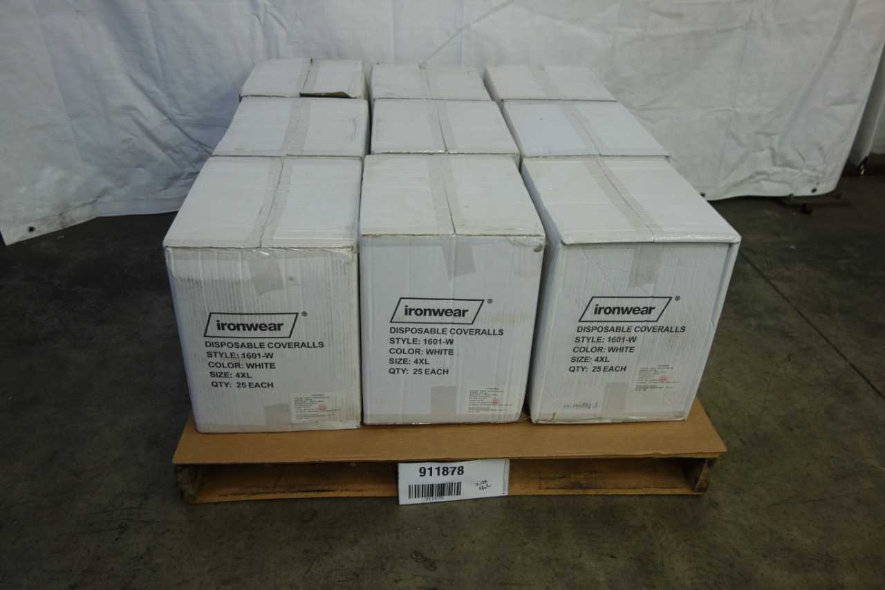 PALLET OF IRONWEAR DISPOSABLE COVERALLS, SIZE 4XL - SAFETY EQUIPMENT