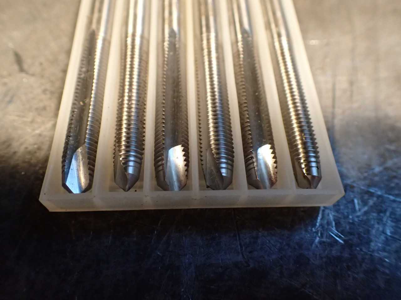 12-Pack Jarvis 1/4" -28 NF 2-Flute Spiral Point Hand Thread Taps: GH-3, USA Made - MACHINING ACCESSORIES & TOOLING