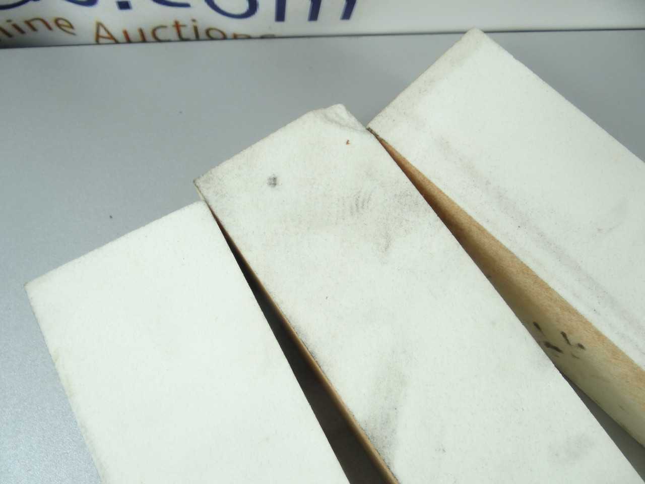 Lot of 3 NEW Large White Abrasive Stones - GRINDING WHEELS