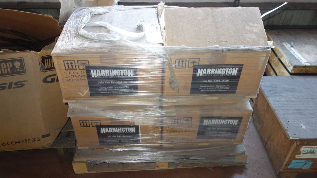 LOT OF 4 HARRINGTON CB100 10 TON MANUAL CHAIN HOISTS - LIFTING EQUIPMENT