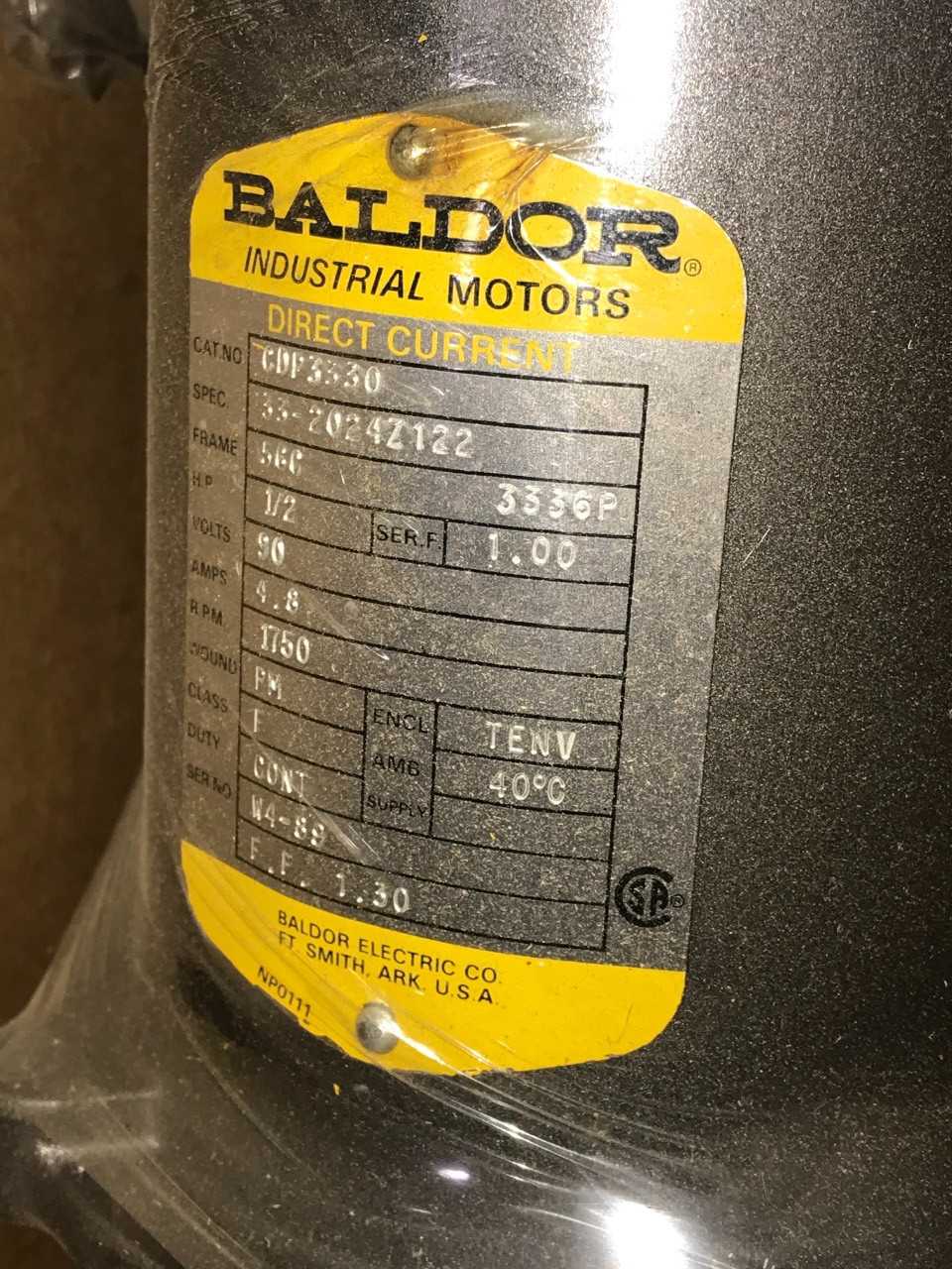 BALDOR INDUSTRIAL MOTOR (QTY 1) - ELECTRIC MOTORS
