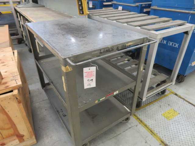 Aluminum Cart on Wheels (2) lot - MISCELLANEOUS